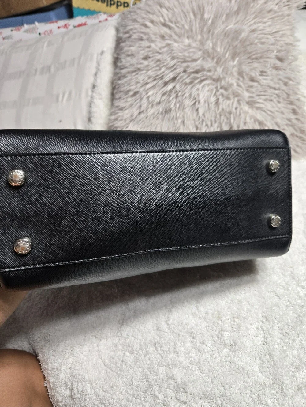 Charles And Keith Structured Top Handle Tote Bag Black